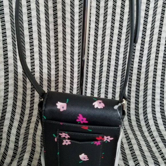 MAKE A REASONABLE OFFER Kate Spade Staci Ditsy Buds North South Flap Phone NEW - Picture 4 of 6
